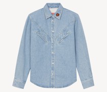 Jeanshemd Im Western-stil Himmelblau für Damen