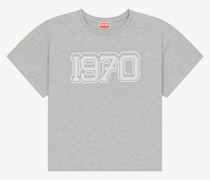 Boxy-t-shirt Varsity" Perlgrau für Herren