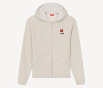 Kapuzensweatshirt Mit Reißverschluss 'Boke Flower'-wappen Pale Grey für Herren