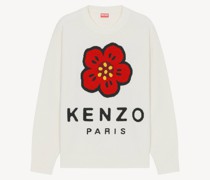 Pullover Boke Flower" Aus Merinowolle Wollweiß für Herren