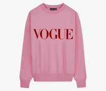 VOGUE Sweatshirt Hotpink mit Samt-Print