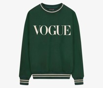 VOGUE Sweatshirt  mit Logo-Stickerei in Creme