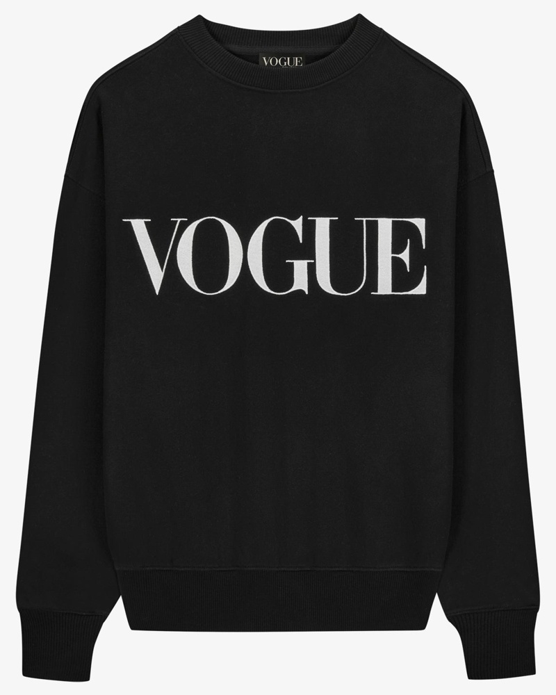 VOGUE Collection Damen VOGUE Sweatshirt mit Logo-Stickerei in Creme