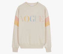 VOGUE Sweatshirt Ivory mit buntem Logo-Print, XXL /
