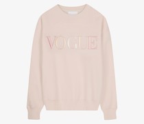 VOGUE Sweatshirt Light Peach mit bunter Logo-Stickerei