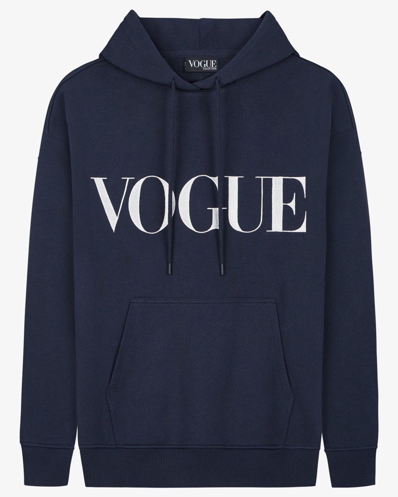 VOGUE Collection Damen VOGUE Hoodie Navy mit Logo-Stickerei VOGUE Collection Damen VOGUE Hoodie Navy mit Logo-Stickerei