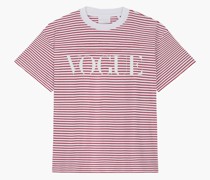 VOGUE T-Shirt gestreift Rot mit Logo-Print