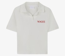 VOGUE Polo-Shirt Ivory mit Logo-Stickerei
