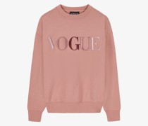 VOGUE Sweatshirt Ash Rose mit bunter Logo-Stickerei