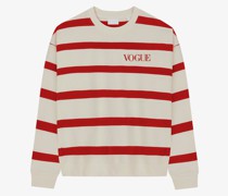 VOGUE Sweatshirt gestreift  mit Logo-Stickerei