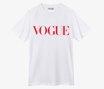 VOGUE T-Shirt  mit rotem Logo-Print