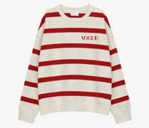 VOGUE Sweatshirt gestreift  mit Logo-Stickerei