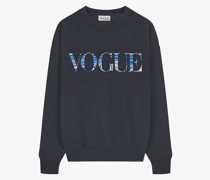 VOGUE Next x TENCEL™ Sweatshirt Washed Black mit Logo-Stickerei