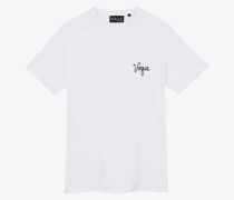 VOGUE T-Shirt  mit kleiner Logo-Stickerei