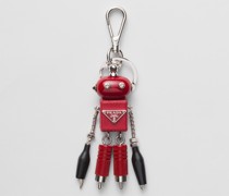 Roboter-Schlüsselanhänger aus Saffiano-Leder