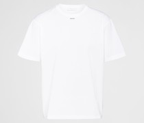 Prada T-shirt aus Stretch-baumwolle, Herren, Weiss, Größe L