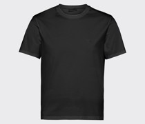 Prada T-shirt aus Stretch-baumwolle, Herren, Schwarz, Größe L