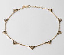 Halskette aus emailliertem Metall