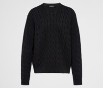 Prada Oversize-pullover aus Kaschmir, Herren, Schwarz, Größe 46