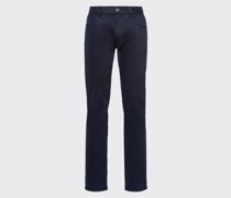 Prada Five-pocket-jeans aus Stretch-denim, Herren, Blau, Größe 30