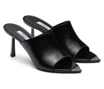 Prada High-heel-pantoletten aus Gebürstetem Leder, Damen