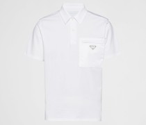 Poloshirt aus Baumwoll-Stretch Re-Nylon-Details