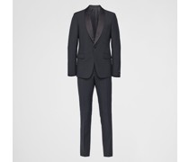 Prada Einreihiger Smoking aus Wolle Und Mohair, Herren, Schwarz, Größe 44R