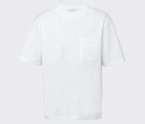 Prada T-shirt aus Baumwolle, Herren, Weiss, Größe L