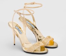Prada Sandalen aus Satin Mit Kristallen, Damen