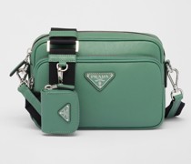 Prada Schultertasche aus Saffiano-leder, Herren, Salbei
