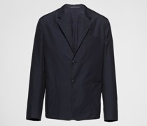 Prada Einreihige Jacke aus Baumwolle, Herren, Blau, Größe 46R