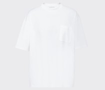 Prada Oversize-t-shirt aus Baumwolle, Herren, Weiss, Größe L