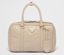 Prada Mittelgroße Henkeltasche aus Nappa-leder In Antik-optik