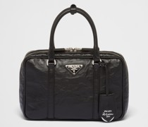 Prada Mittelgroße Henkeltasche aus Nappa-leder In Antik-optik