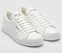 Prada Sneaker aus Gebürstetem Leder Und Leder, Herren