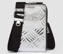 Prada Smartphone-hülle aus Gebürstetem Leder, Herren,