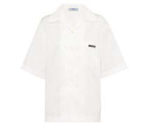 Prada Kurzärmliges Hemd aus Gabardine Re-nylon, Damen