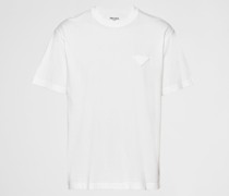 Prada T-shirt aus Baumwolle, Herren, Weiss, Größe L