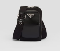 Prada Smartphone-hülle aus Re-nylon Und Gebürstetem Leder, Herren,