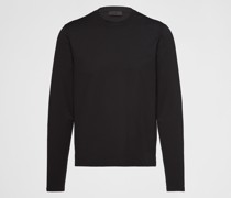 Prada T-shirt aus Stretch-baumwolle, Herren, Schwarz, Größe XXXL
