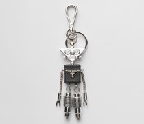 Roboter-Schlüsselanhänger aus Saffiano-Leder