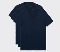 Prada T-shirt aus Weißem Jersey, Herren, Marineblau, Größe S