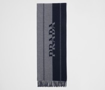 Kleiner Schal aus Wolle mit Jacquard-Logo