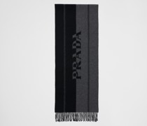 Kleiner Schal aus Wolle mit Jacquard-Logo