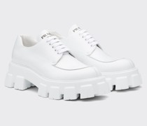 Prada Monolith Schnürschuhe aus Gebürstetem Leder, Herren