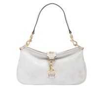Schultertasche aus Leder mit Karabinerhaken