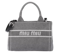 Handtasche aus Denim mit Jacquard-logo