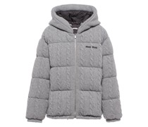 Daunenjacke aus Kaschmir mit Kapuze, Damen