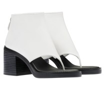 Zehensteg-stiefeletten aus Leder, Damen