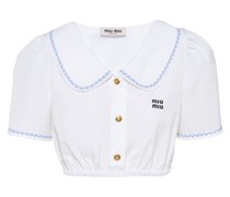 Crop-top aus Popeline, Damen